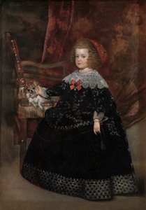 マリア・テレサ、スペインのインファンタ、1645年頃（キャンバスに油彩） 作： Juan Bautista Martinez Del Mazo