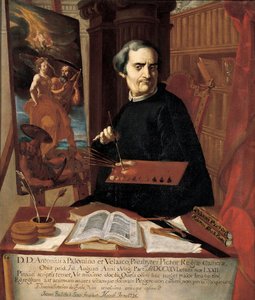 アシスクロアントニオパロミノデカストロイベラスコの肖像 作： Juan Bautista Simo