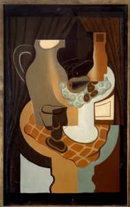 ブロークとコンポータ。フアン・グリ（1887-1927）の絵画 作： Juan Gris