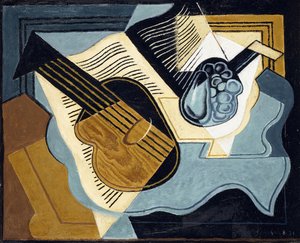 ギターとフルーツボウル、1921 作： Juan Gris