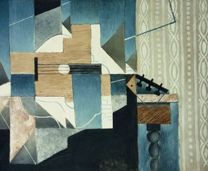 テーブルの上のギター。テーブルの上のギター、1913 作： Juan Gris