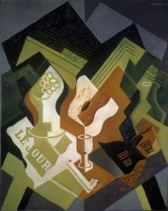 ギターとフルーツボウル 作： Juan Gris