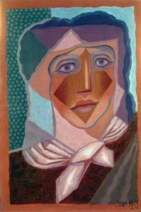 ファングリス、スカーフを持つ女性、1924年 作： Juan Gris
