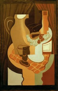 水差しとフルーツボウル 作： Juan Gris