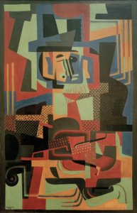 ヴァイオリンを持った男 作： Juan Gris