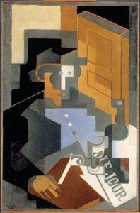 トゥレーヌ出身の男性、1918 年。 作： Juan Gris
