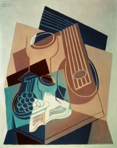 マンドリンとブドウ 作： Juan Gris