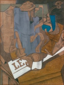 コーヒーメーカーの静物 作： Juan Gris