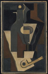 パイプのある静物、1918 作： Juan Gris