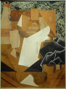 ブドウのある静物 作： Juan Gris