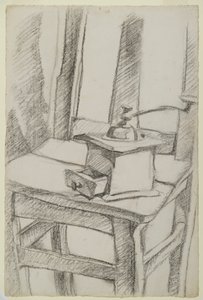 コーヒーグラインダー（Le MoulinàCafé）、1911（紙に炭） 作： Juan Gris