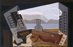 開いた窓、1921 作： Juan Gris