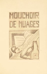 Tristan Tzara（1896-1963）1925による雲のハンカチのタイトルページ 作： Juan Gris