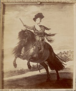 ベラスケス馬に乗ったバルタザール・シャルル王子（プラド美術館にて） 作： Juan Laurent