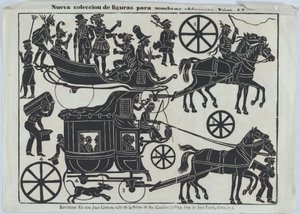 中国の影絵人形の図のシート 13、1859 年。 作： Juan Llorens