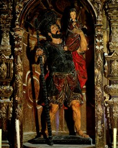 セントクリストファー、1597年（ポリクロームウッド） 作： Juan Martinez Montanes