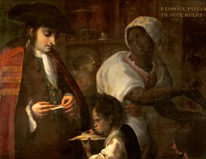 スペイン人と黒人によるムラートの生産、1715年