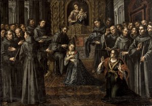 アッシジの聖クレア (1194-1253) - バロック: 聖クレアの職業 ルイス・ソリアーノ、フアン (1701-1763) 作： Juan Ruiz Soriano