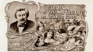 アレクサンドル・デュマの小説「ダルタニアンと三銃士」の表紙（1860年頃）（エングレーヴィング 作： Juan Serra y Pausas