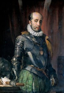 ルイス・デ・レケセンス・イ・ズニガ (1528-1576)、カタロニアの政治家、スペイン領オランダ総督の肖像。 ジョアン・ビセンス・イ・コッツの絵（フアン・ビセンス・コッツ） 作： Juan Vicens Cots