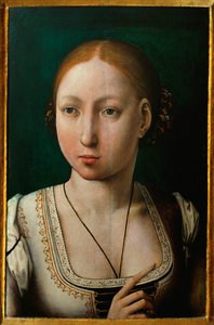 狂女フアナ、フィリップ・ザ・フェアの妻、カスティーリアのイザベラの娘． 作： フアン・デ・フランデス