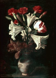 フロレロ（花瓶に入ったユリとカーネーション） 作： Juan de (attr. to) Zurbaran
