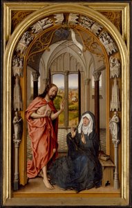 母に現れたキリスト、1496年頃 作： Juan de Flandes