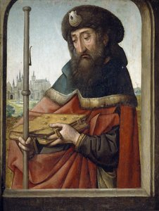 Jacques de Zebedee または Jacques le Majeur または saint Jacques - 巡礼者としての長老聖ヤコブ - Juan de Flandes (Jean de Flandres) による絵画 (ca. 1465-1519) - ca 1507 - 木に油彩 - 49x37 cm - プラド美術館、マドリード