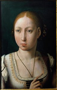 狂人ジョアンナと呼ばれたカスティーリャのジョアンナ1世の肖像 作： Juan de Flandes