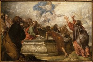 聖母被昇天の図フアン・デ・バルデス・レアル(1622-1690)作、油彩・カンヴァス、1680年頃の作品。スペイン、セビリア美術館蔵