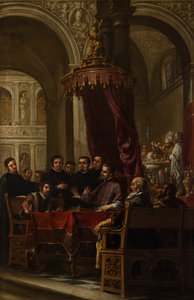 聖アンブローズによる聖アウグスティヌスの回心と洗礼 作： Juan de Valdes Leal