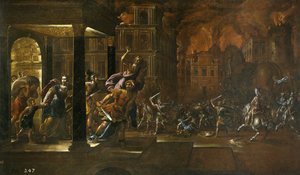 トロイの火、17世紀半ば。 作： Juan de la Corte