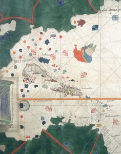 中米の島々、フアン・デ・ラ・コサ作、海図 作： Juan de la Cosa