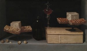 お菓子のある静物 作： Juan van der Hamen y Leon