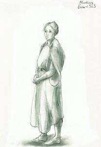 アングロサクソンの女性、5 世紀から 10 世紀、1990 年頃から 2010 年頃 作： Judith Dobie