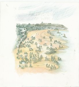 2014 年 1914 年、ノース ヨークシャー州スカボローに対するドイツ海軍の砲撃。 作： Judith Dobie