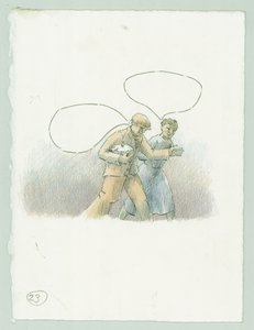 2014 年 1914 年、ノース ヨークシャー州スカボローに対するドイツ海軍の砲撃。 作： Judith Dobie