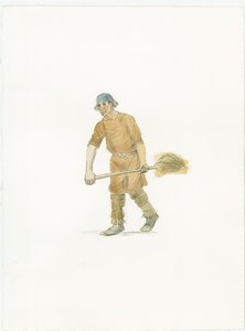 サクソンの農夫、c1066 2015年 作： Judith Dobie