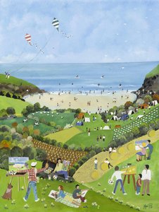Summer Pleasures、2009年（紙にグワッシュ） 作： Judy Joel