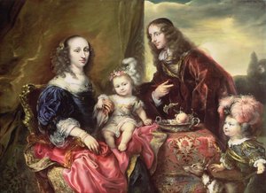 家族の肖像（ジョン・ハッチンソン大佐（1615-64）の肖像とされる）1659 作： Jürgen Ovens