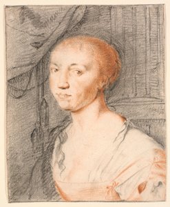 若い女性の肖像画 作： Jürgen Ovens