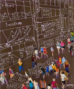 都会のショッピング風景 作： 