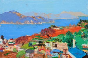 活気あふれる海岸の村 作： 