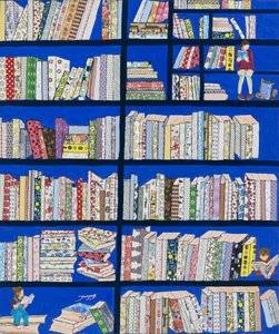 色鮮やかな図書館の本 作： Jukyong Park