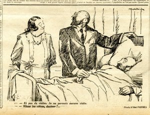 モノクロの風刺的な作品 作： Jules Abel Faivre