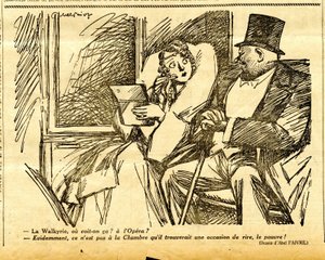 キャンディード、白黒の風刺的な 作： Jules Abel Faivre