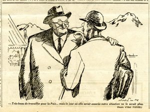キャンディード、白黒の風刺的な 作： Jules Abel Faivre