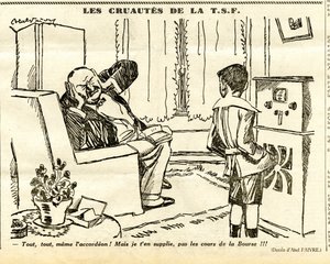 キャンディード、白黒の風刺的な 作： Jules Abel Faivre