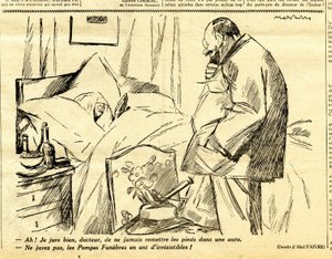 キャンディード、白黒の風刺的な 作： Jules Abel Faivre