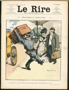 Le Lire "の表紙、カラフルな風刺画 作： Jules Abel Faivre